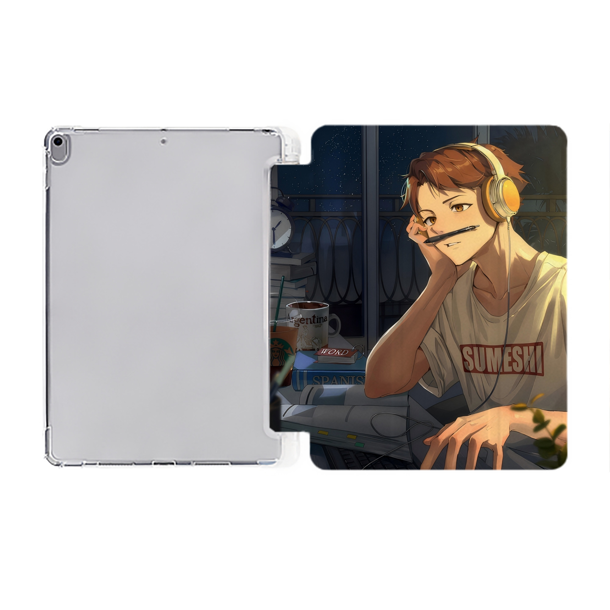 （画像用） ハイキュー!! Haikyu!! IPad ケース ペン収納付き 三つ折りスタンド PUレザー×シリコン 対応機種9.5/10.5/10.9インチ